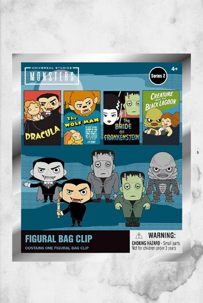 universal monsters blind box Universal Monsters Series 2 3D Foam Bag Clip