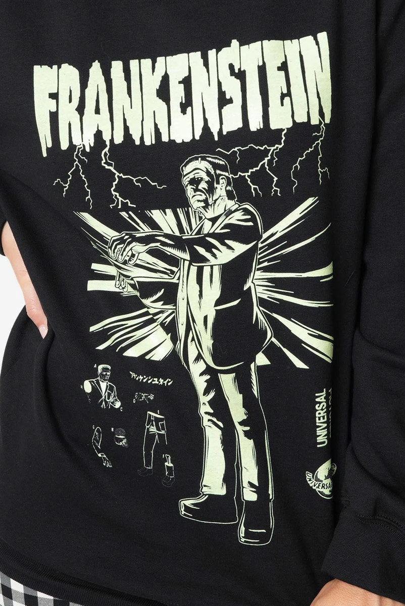 universal monsters sweatshirt Universal Monsters x Unique Vintage Frankenstein Glow in the Dark Unisex Sweatshirt Small