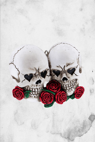 valentine themed skull ornament gift