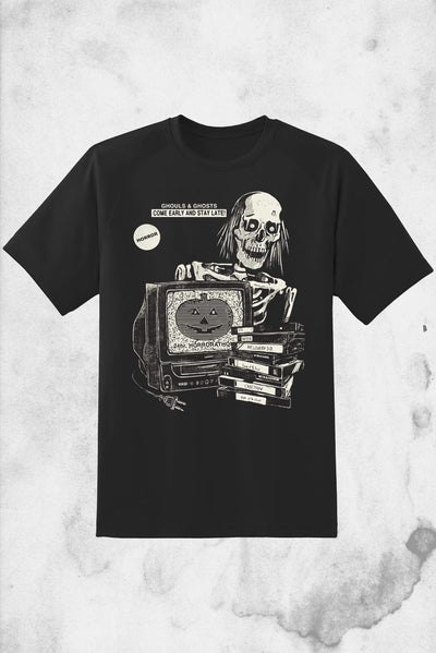 horror themed shirt design vintage