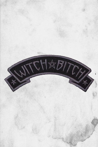 witch themed iron on halloween jacket patch